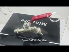 3 / 4 o 1/2 pollice di ottone valvola a sfera Garden Tap Outdoor Bibcock Valve